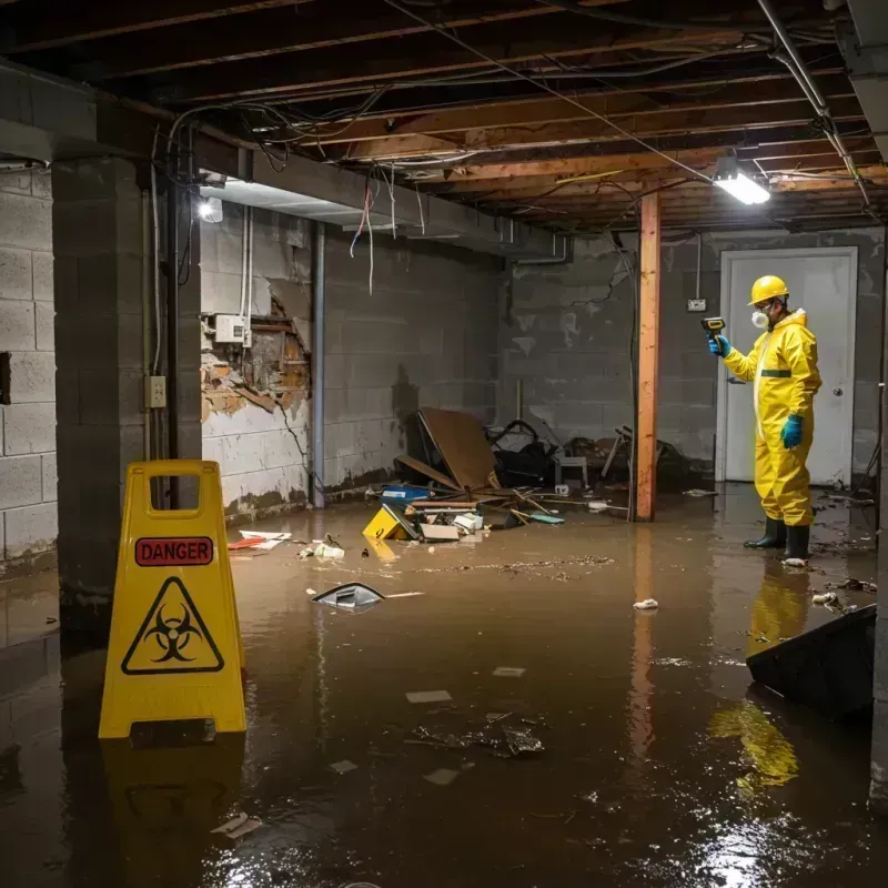 Flooded Basement Electrical Hazard in Linntown, PA Property